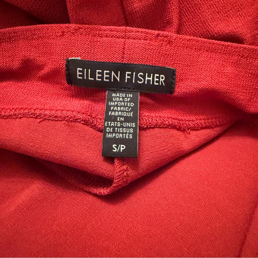 Eileen Fisher Red Stretch Viscose Nylon Leggings - Picture 7 of 8